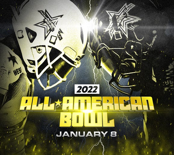 The 2022 High School All-American Bowl will be played Saturday at 1 p.m.